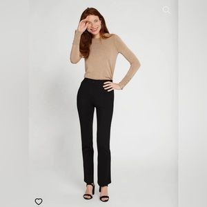 Betabrand dress yoga pants black straight leg medium petite MP M for work